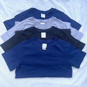 4 Set Hanna Andersson Kids Classic T-Shirt Set - Blue, Gray, Black
